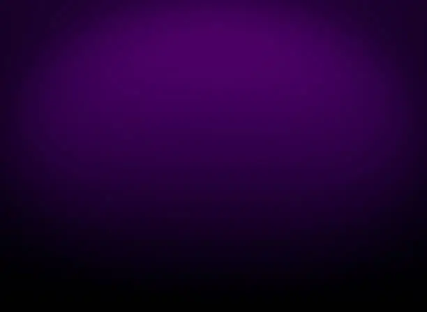 Abstract gradient dark purple background. Gradient dark purple color with black vignette using as a background