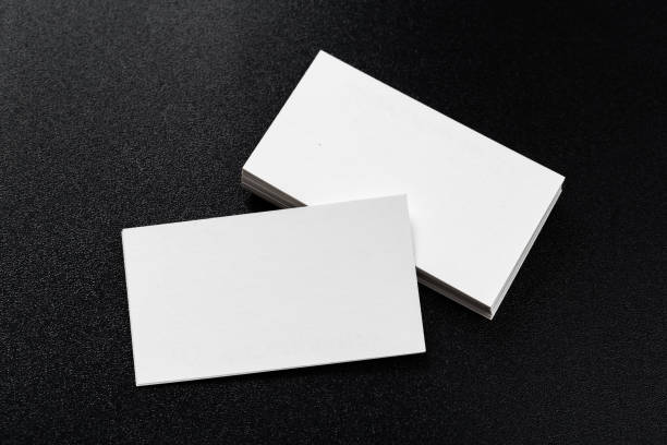 istock Mockup of business cards at dark background. 1162941663