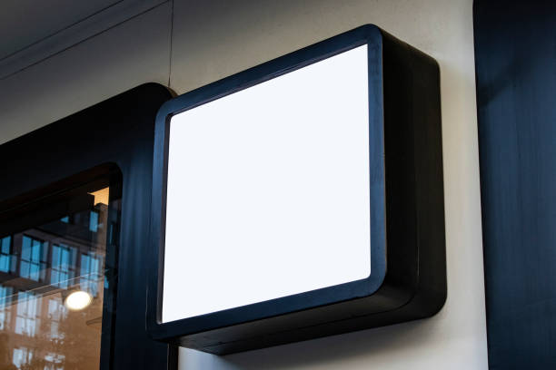 istock signboard mockup and template empty frame for logo and text on the background 1162943336