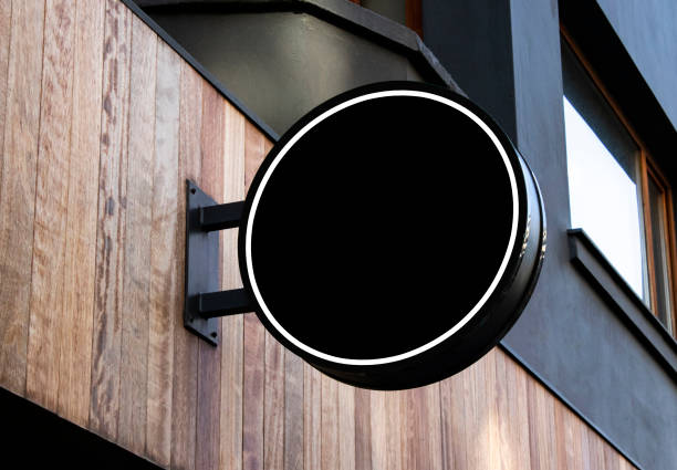 istock signboard mockup and template empty frame for logo and text on the background 1162943346