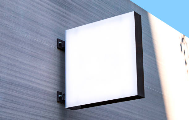istock signboard mockup and template empty frame for logo and text on the background 1162944455