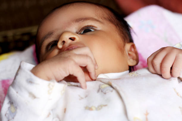 istock Newborn baby portrait at home 1162946455