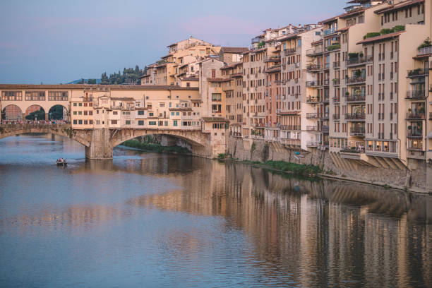 Ponte vecchio at sunset, Florence, Italy