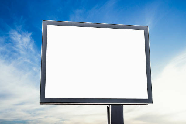 istock billboard blank mockup and template empty frame for logo or text on advertising poster screen background, modern flat style, outdoor banner advertisement 1162950469