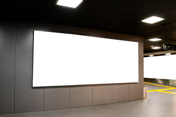 istock billboard blank mockup and template empty frame for logo or text on advertising poster screen background, modern flat style, outdoor banner advertisement 1162950481