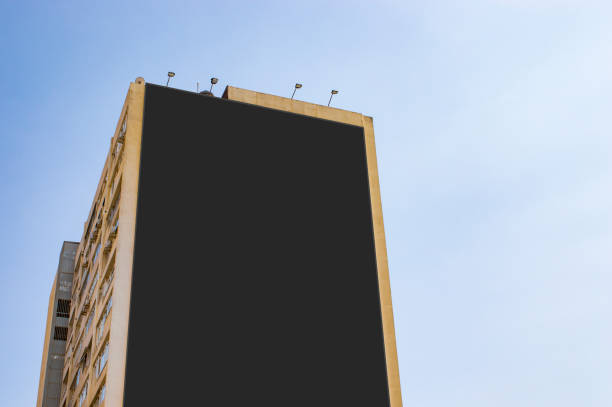 istock billboard blank mockup and template empty frame for logo or text on advertising poster screen background, modern flat style, outdoor banner advertisement 1162951460