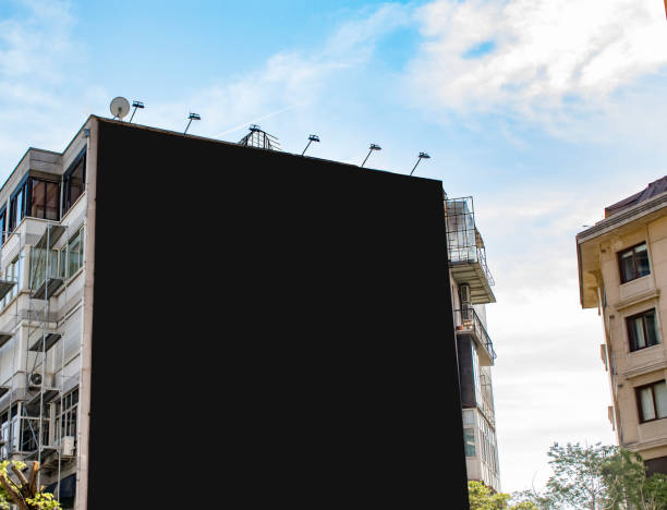 istock billboard blank mockup and template empty frame for logo or text on advertising poster screen background, modern flat style, outdoor banner advertisement 1162951939
