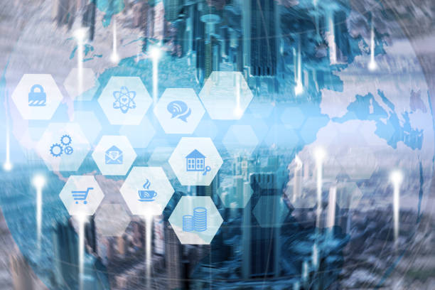 istock Futuristic technology connecting the world, abstract image of internet of things concept 1162956049