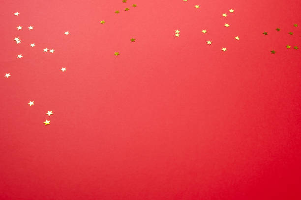 istock Merry Christmas and Happy New Year on red background 1162958361
