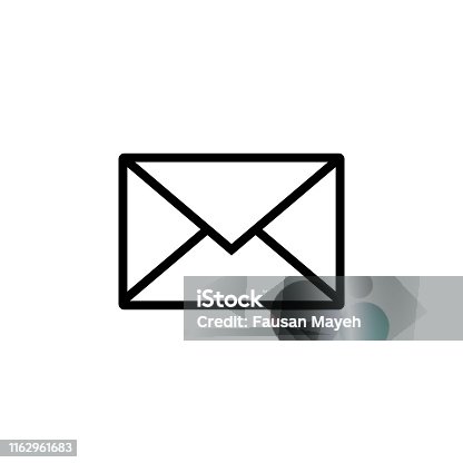 istock Mail icon. Envelope sign. Vector Illustration. Transparent background. Email icon 1162961683