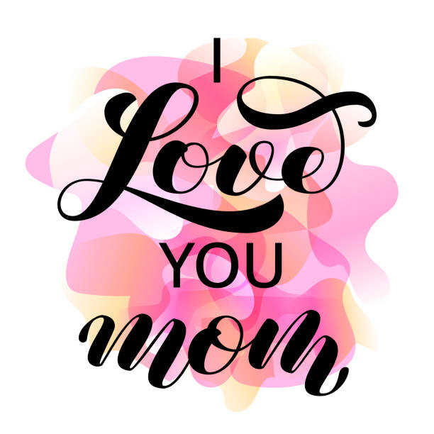 istock I love you Mom brush lettering. Vector illustration for clothes 1162964637