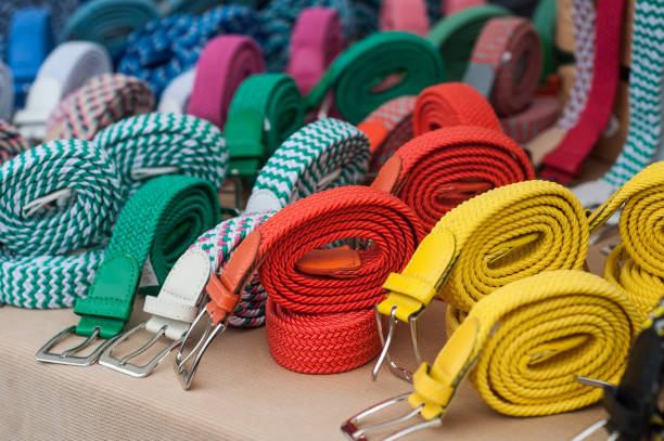 istock colorfull cotton belts at the market 1162964654