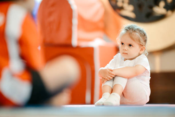istock Happy girl during corrective gymnastics 1162968274