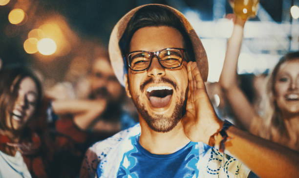 Cheering to the good music.