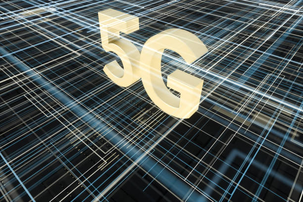 istock 3d rendering, 5g font and circuit background 1162973558