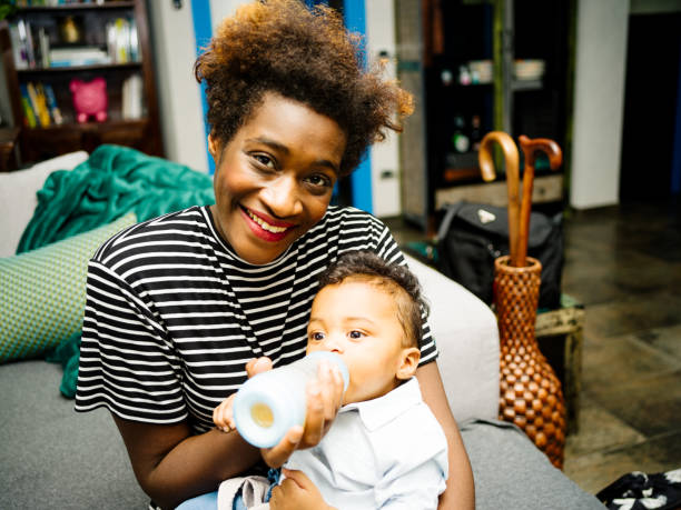 istock Real young mother with little son 1162974787