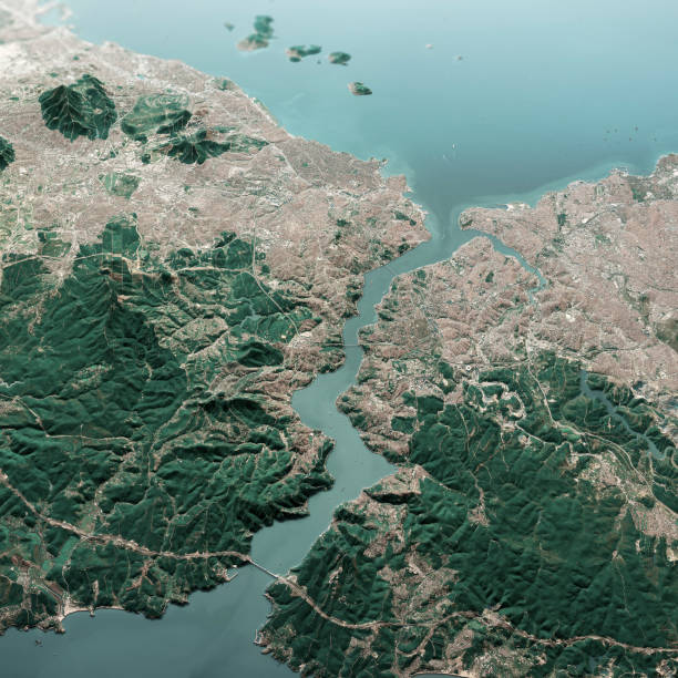 istock Istanbul Turkey 3D Render Aerial Landscape View From North Oct 2018 1162975158