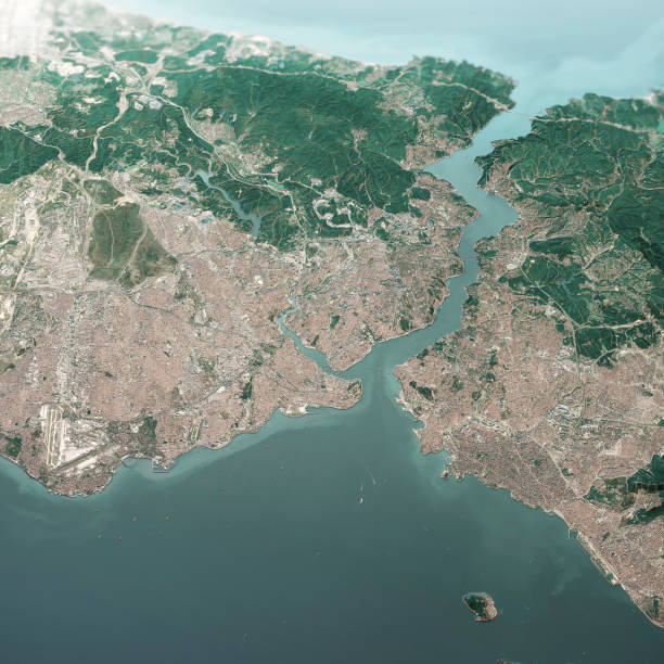 istock Istanbul Turkey 3D Render Aerial Landscape View From South Oct 2018 1162975206