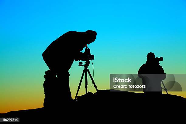 Photographer At Night Stock Photo - Download Image Now - Arizona, Photographer, Adult