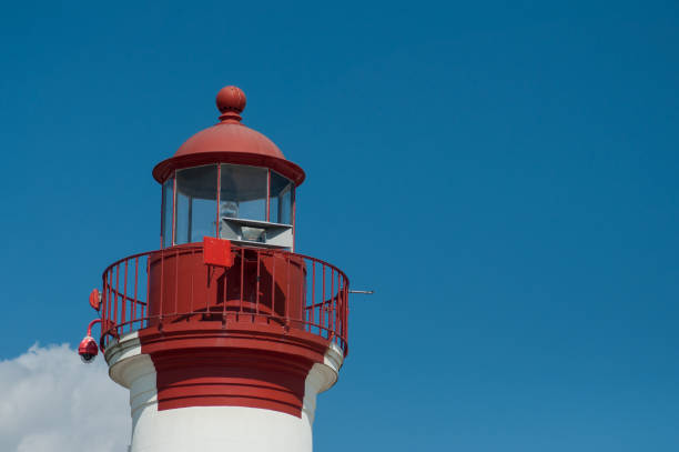 istock red lighthouse on cloudy sky background in La Rochelle 1162980053