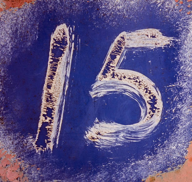 istock Written Wording in Distressed State Typography Found Number 15 1162984821