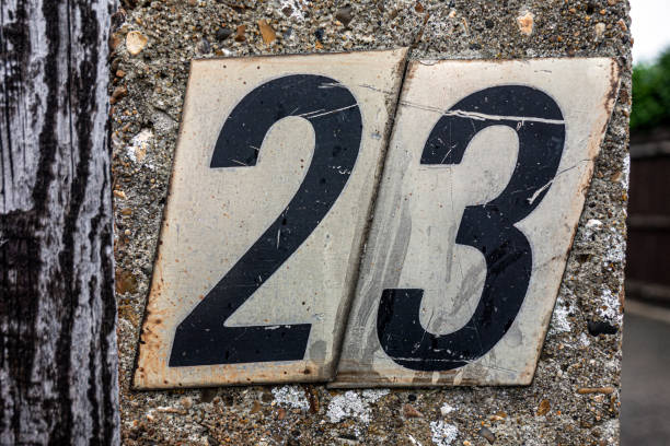 istock Written Wording in Distressed State Typography Found Number 23 1162984841