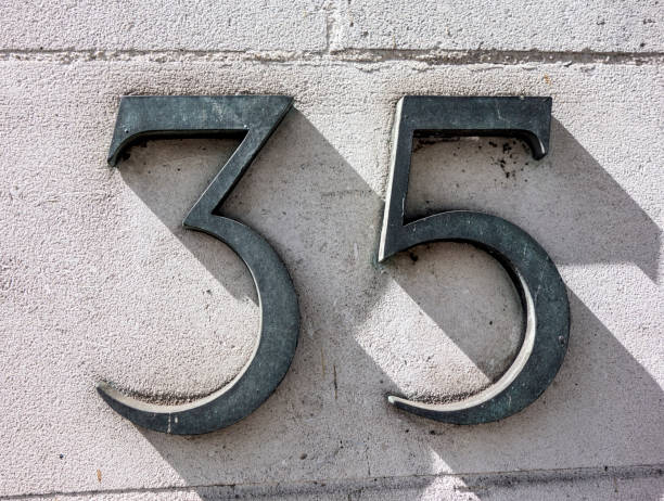 istock Written Wording in Distressed State Typography Found Number 35 1162984863