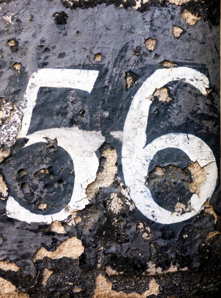 istock Written Wording in Distressed State Typography Found Number 56 1162985080
