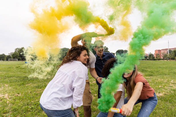istock Friends party hard at the park celebrating 1162988111