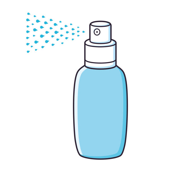 ilustrações de stock, clip art, desenhos animados e ícones de spray bottle - liquid soap moisturizer bottle hygiene