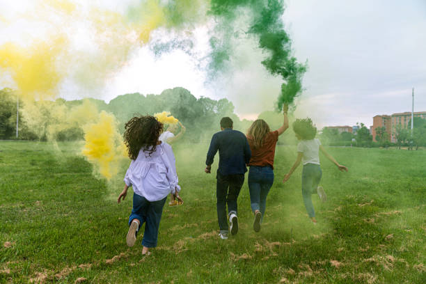 istock Friends party hard at the park celebrating 1162988634