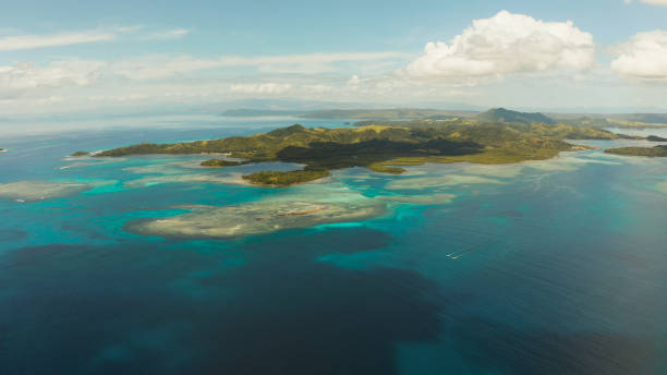 istock Transparent blue sea water in the lagoon 1162997262