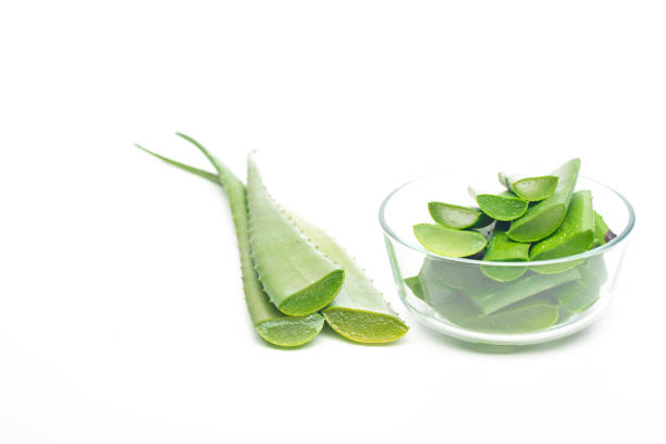 istock aloe vera leaf on white background, healthy eating concept 1162997818