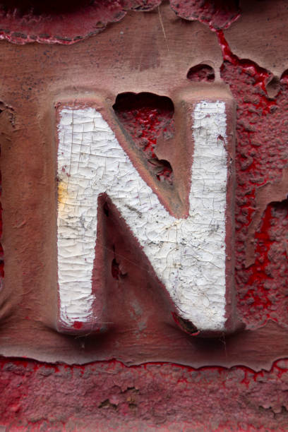istock Written Wording in Distressed State Typography Found Letter N 1163001178