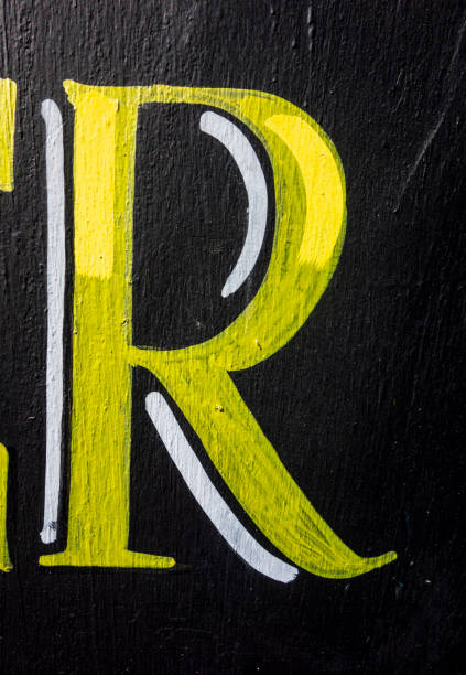 Written Wording in Distressed State Typography Found Letter