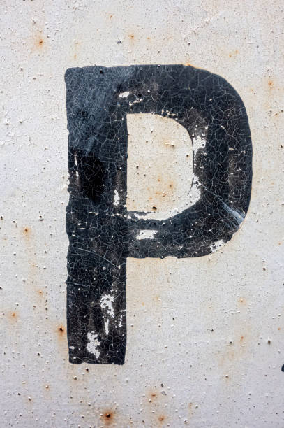 istock Written Wording in Distressed State Typography Found Letter P 1163001274