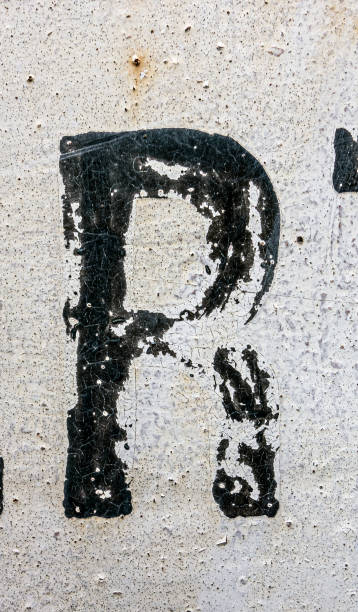 istock Written Wording in Distressed State Typography Found Letter R 1163001374
