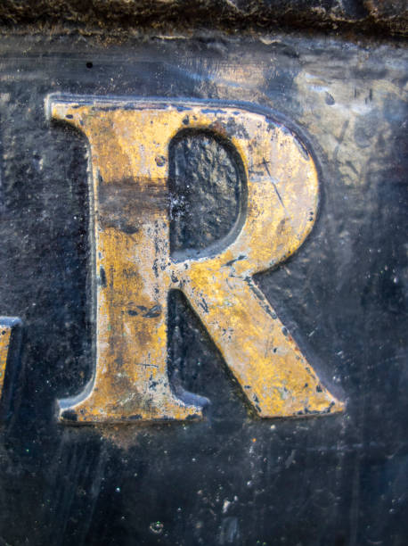 istock Written Wording in Distressed State Typography Found Letter R 1163001398