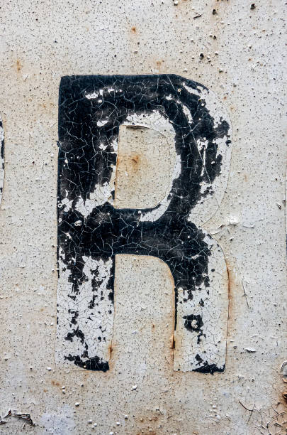 istock Written Wording in Distressed State Typography Found Letter R 1163001410