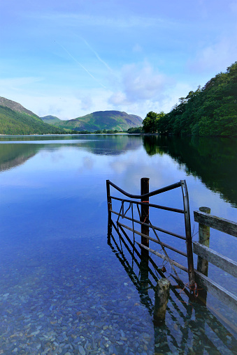 A view towards Haweswater Reservoir, Lake District, Cumbria, England.