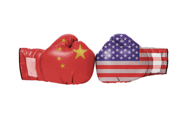 istock Pair of red leather boxing gloves or mitt isolated on white background. 1163012843