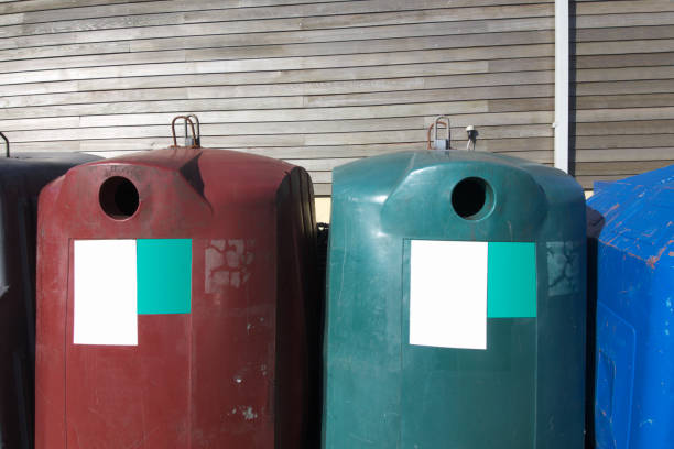 Recycling bins for glass bottles
