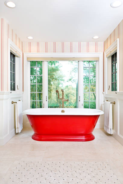 istock Contemporary Bathroom Design with Freestanding Iron Bathtub 1163014138