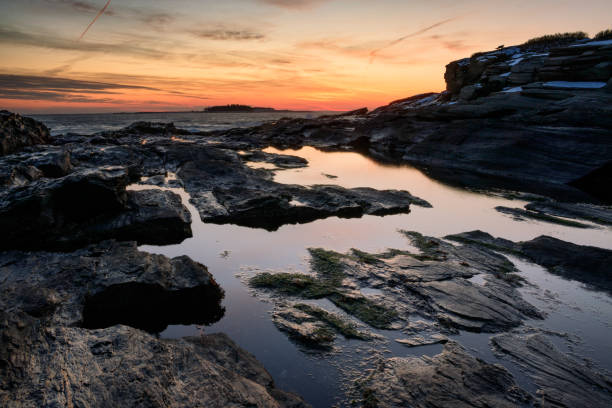 istock Sunset at Two Lights State Park, Maine 1163014609