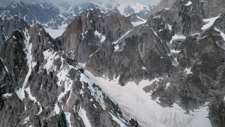 Mount Denali National Park Epic Aerial Mountains and Snow