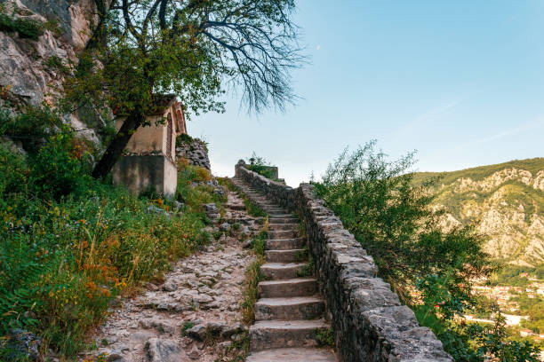 istock Steep pathway above old town Kotor in Montenegro 1163018417