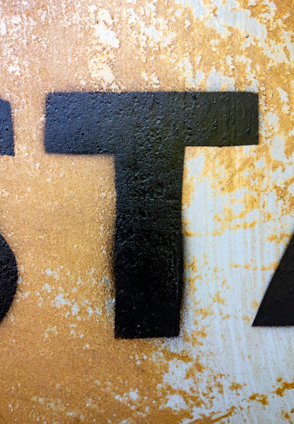 istock Written Wording in Distressed State Typography Found Letter T 1163021330