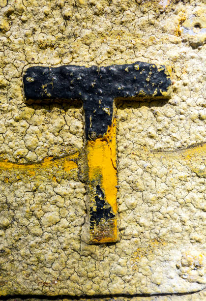 istock Written Wording in Distressed State Typography Found Letter T 1163021346