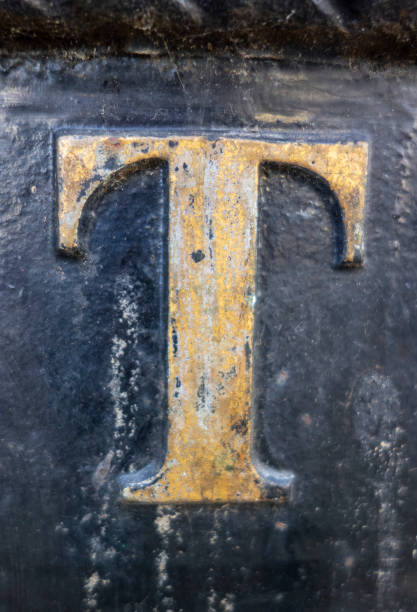 istock Written Wording in Distressed State Typography Found Letter T 1163021362
