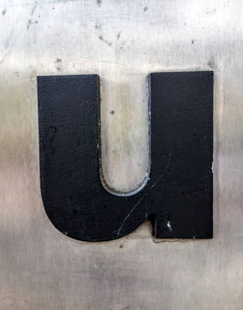 istock Written Wording in Distressed State Typography Found Letter u 1163021499